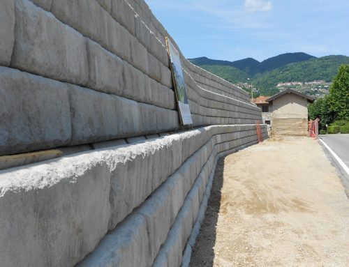 Lavori in corso: nuovo muro di sostegno sul Lago di Lugano
